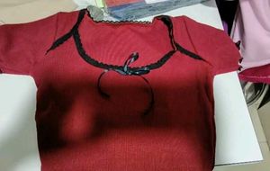 Crop Top With Cute Bow