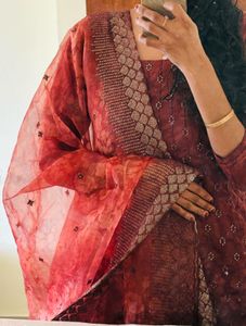 Elegant Maroon Salwar Kameez