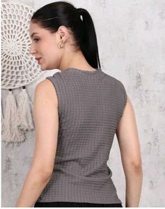 Gray One-Shoulder Top