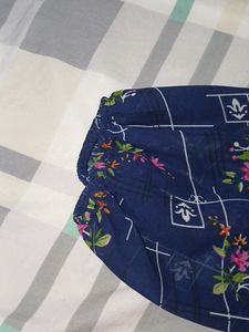 Navy Blue Korean Crop Top