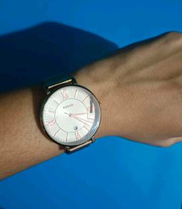 Fossil Jacqueline ES4352 quartz watch with a silve