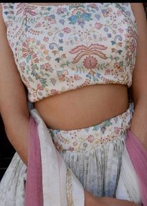 Off White Lehenga Choli Set