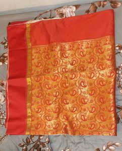 Saree It&#39;s A New White Red