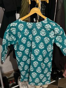 Green Patterned Kurti🪷