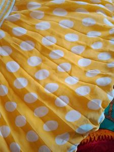 Yellow Polka Skurt