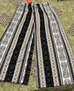 Boho Print Wide Leg Pants
