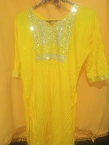 FESTIVAL Offer RS 100 OnlyYellow Embellished Kurta