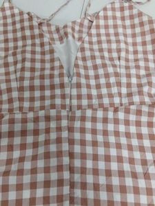 Brown Gingham Sundress