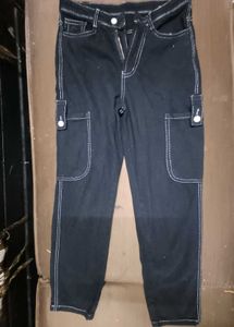 Black Cargo Jeans