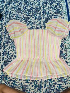 Multicolour Peplum Top