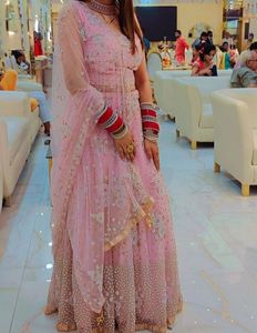 Pink Floral Lehenga