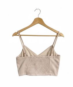 Elegant Beige Crop Top