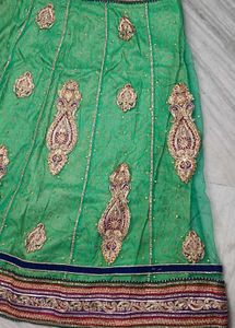 Green lehenga set