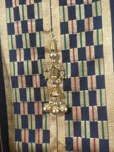 Striped tunic with decorative trim Kurta Pyjama