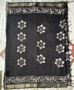 Brand New Trendy Batik Handloom Saree .