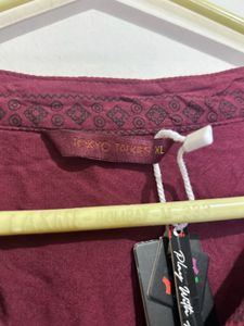 Maroon Tunic Top - Bohemian Style