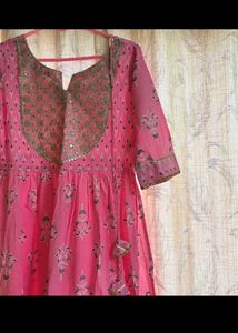 Libas Pink Anarkali Kurta Set