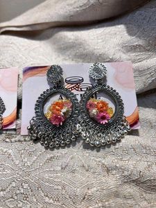 Boho Floral Jhumka Earrings set of 4 limited stock