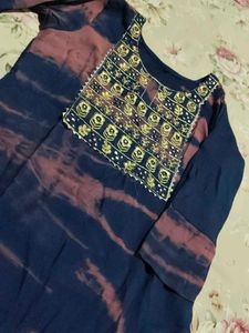 Elegant Tie-Dye Kurta