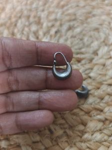 Pure Silver Hoops - Vintage without hallma