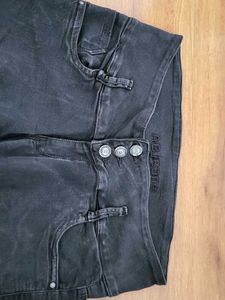 Black  Denim Like Pant