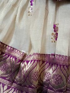 Kids&#39; Ethnic Wear: Purple &amp; Cream Frock