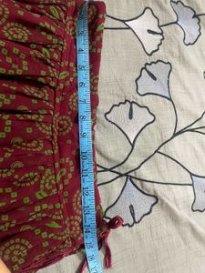 Maroon &amp; Green Lehenga Set