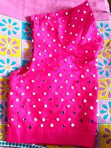 New Rose Full Mirror Work Blouse