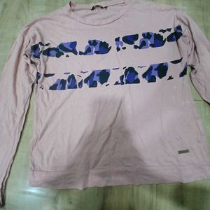 Dusty Rose Animal Print Long Sleeve Top