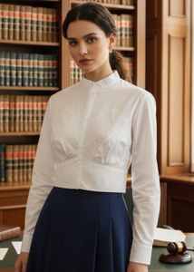 Elegant White Cropped Blouse