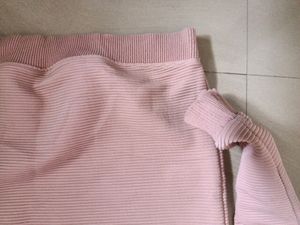 Horizontal Ribbed Peach Colour Unisex Sweatshirt
