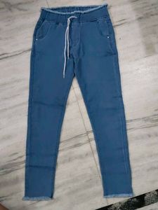 Blue Denim Joggers