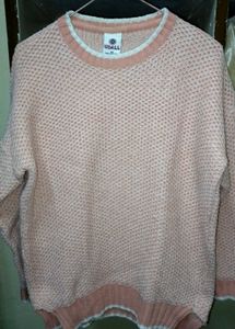 Pink knit pullover