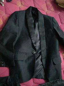Patterned Black Suit
