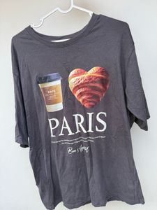 Paris Coffee Croissant Graphic Tee