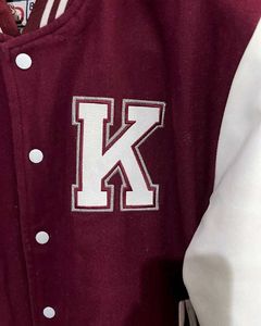 KOREA UNIVERSITY MAROON VARSITY JACKET M(40)
