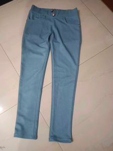 Light Blue High-Waisted Pants