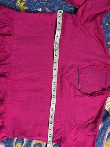 Pink Casual Kurti With Flare