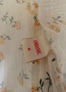 Floral Ribbed Tie-Side Top