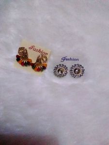 Fashion Earring Duo: Boho Dangle & Sparkly Studs