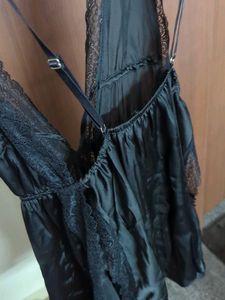 Black Lace Lingerie Slip