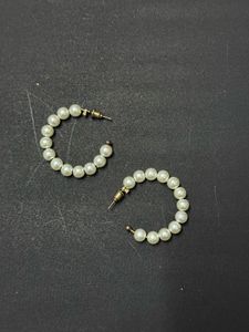 Pearl Hoop Earring Set