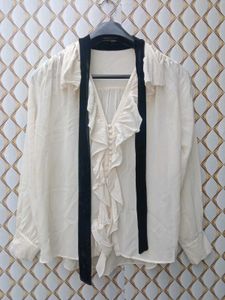 New With Tag Korean Ruffle Pullover
