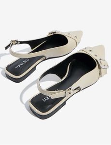 ivory slingback mules from westside