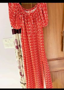 Women Knee Length Long Floral Dress