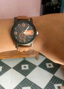 Leather Analog Watch