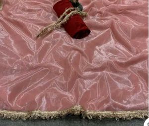 Elegant peach Saree with Velvet Blouse