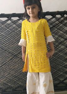 Yellow Kurta With Palazzo