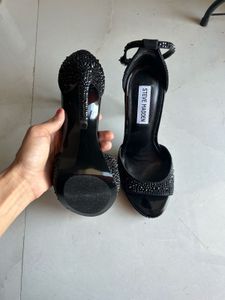 Steve Madden Black Embellished Heels
