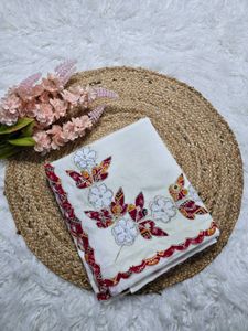 *Handmade Saree**Saree fabric*:- *PURE Chinon**Wor